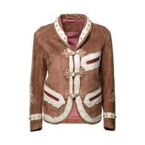 Gucci - Brown Suede Embroidered Jacket - IT 40